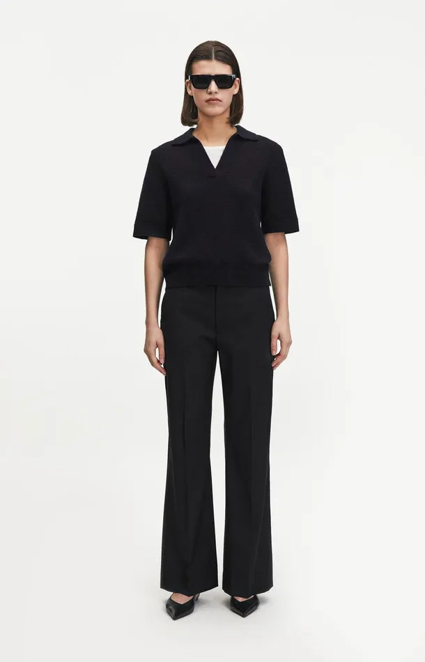 Women A Day039s March Shirts Lessing Open Collar Polo Shirt