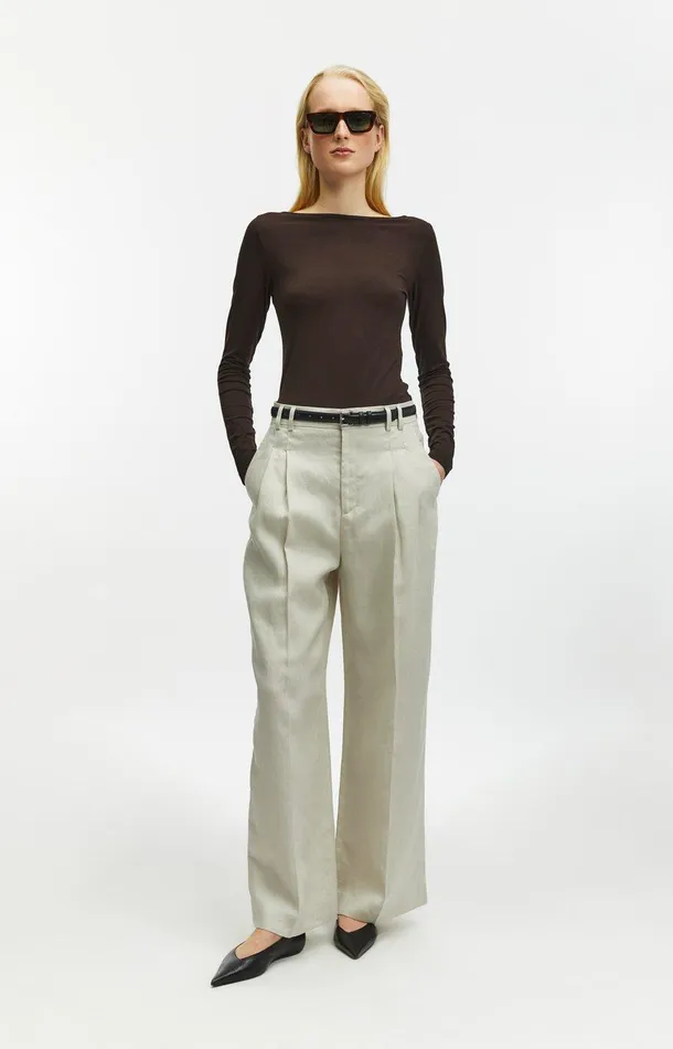 Women A Day039s March Tshirts and Tops Selma Boat Neck Long Sleeve Top