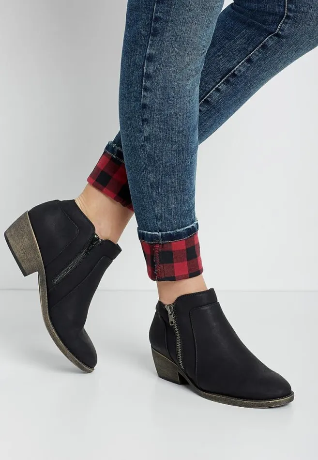 Women Abigail Side Zipper Ankle Bootie Maurices Boots