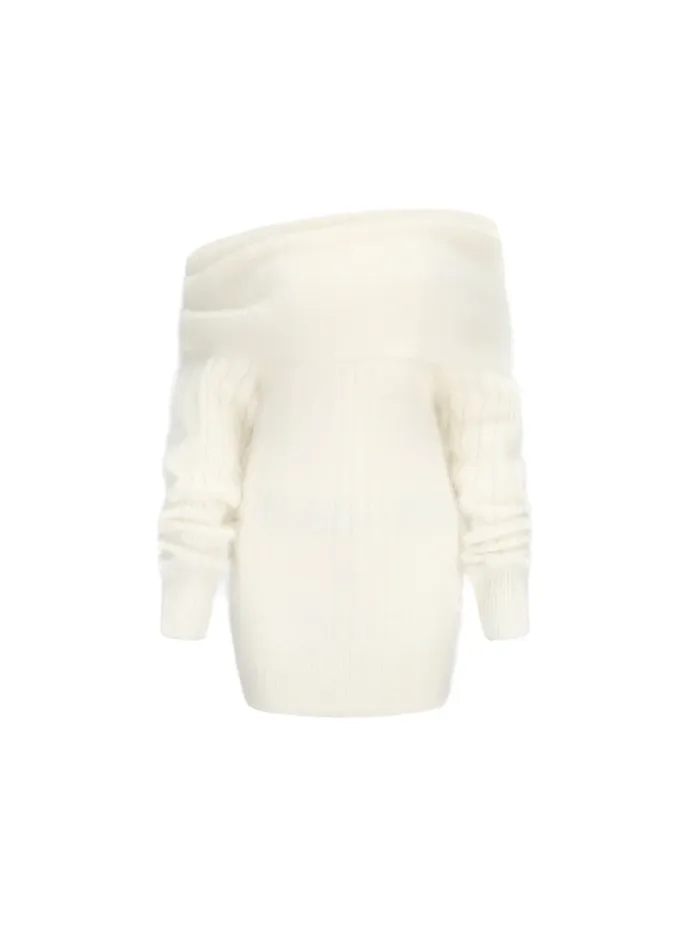 Women Alison Sweater Dress Nana Jacqueline White