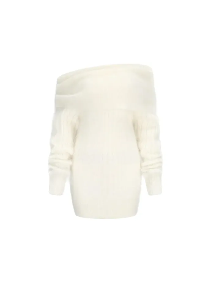 Women Alison Sweater Dress Nana Jacqueline White