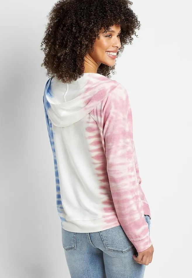 Women Americana Tie Dye Hoodie Maurices Tops
