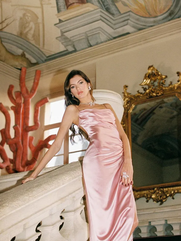 Women Amy Satin Dress Nana Jacqueline Gowns