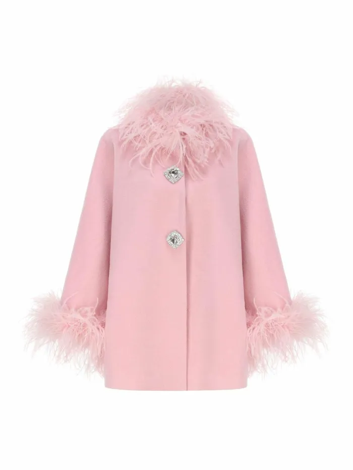 Women Angelica Feather Coat Nana Jacqueline Outerwear