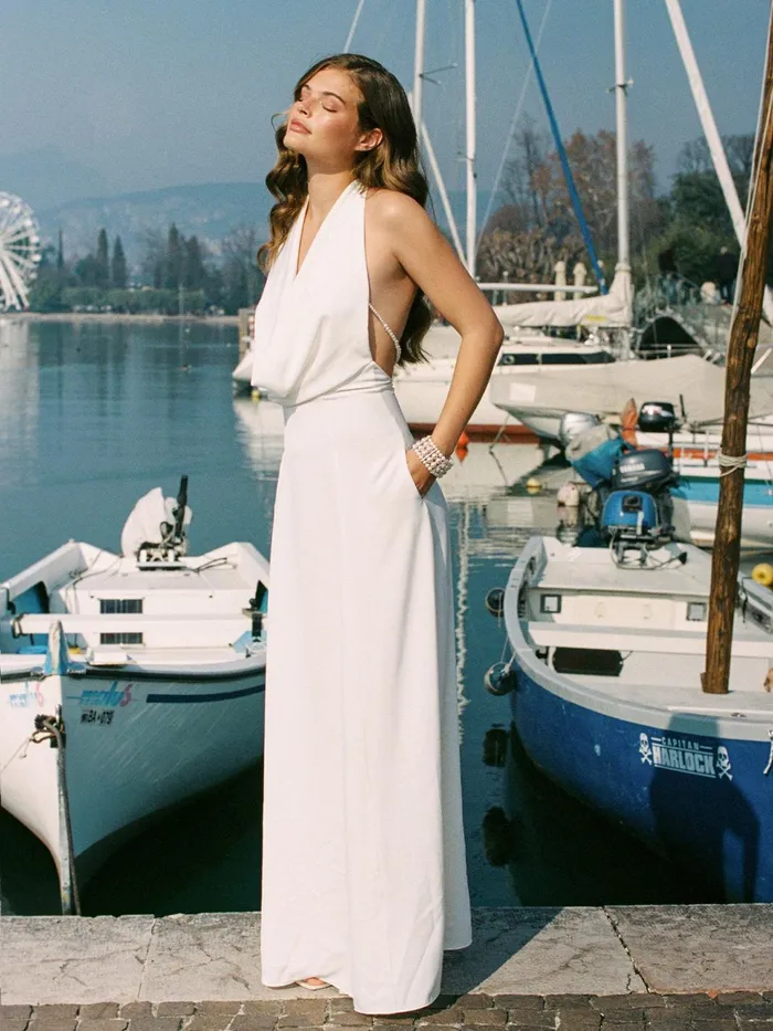 Women Aniya Satin Dress Nana Jacqueline Bridal