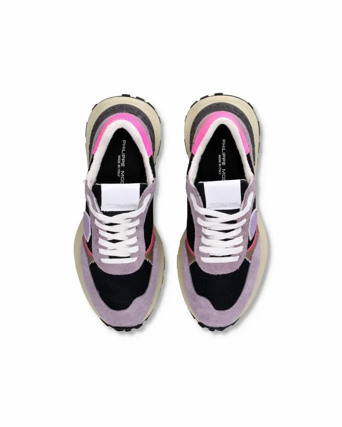 Women Antibes Sneakers VioletBlack Shoes Philippe Model Paris Running