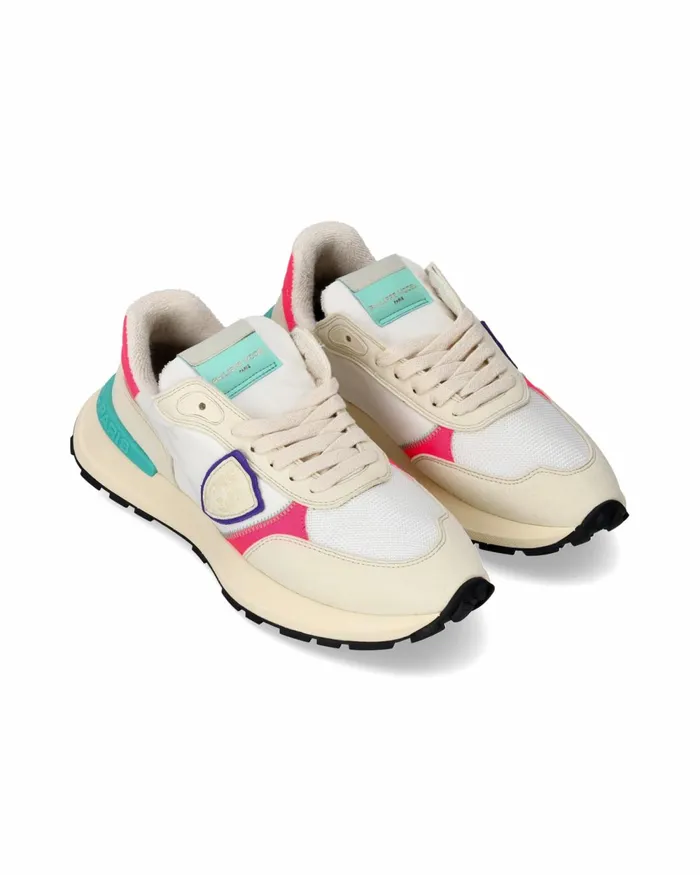 Women Antibes Sneakers WhiteFuchsia Shoes Philippe Model Paris Running