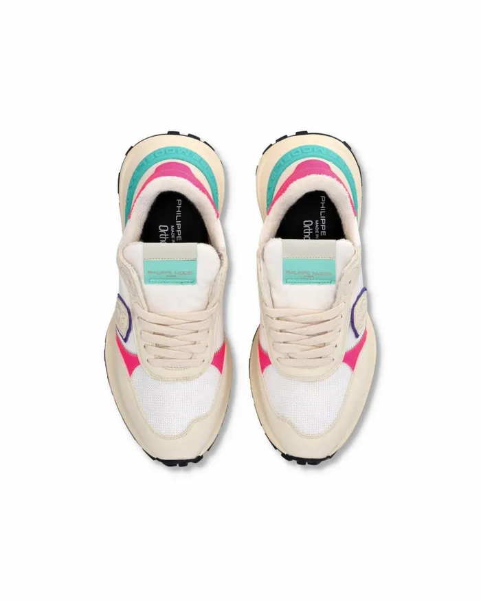 Women Antibes Sneakers WhiteFuchsia Shoes Philippe Model Paris Running