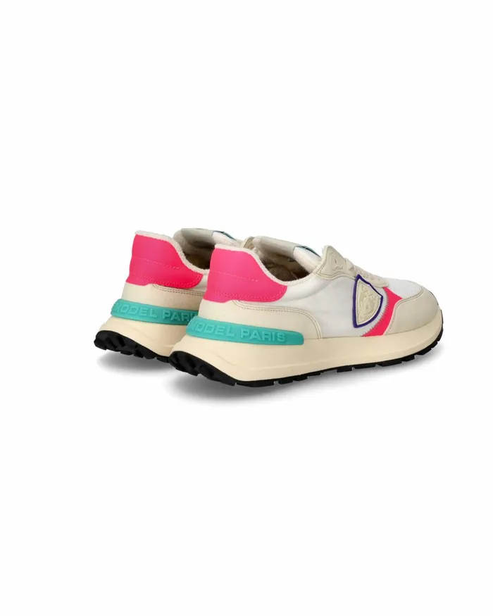 Women Antibes Sneakers WhiteFuchsia Shoes Philippe Model Paris Running