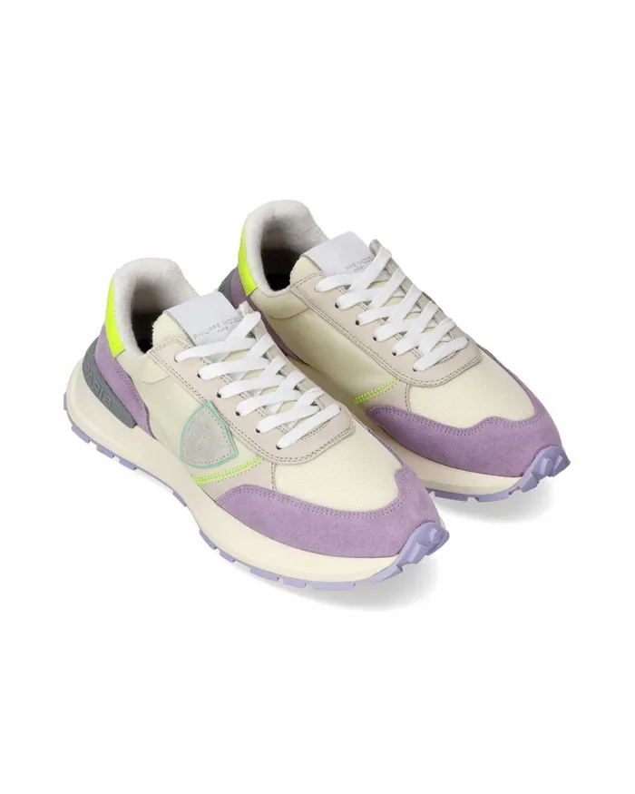 Women Antibes Sneakers WhiteYellow Shoes Philippe Model Paris Running