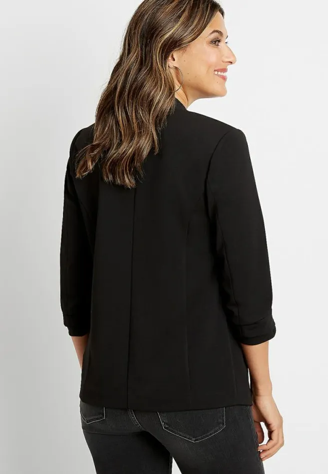 Women Asymmetrical Open Front Blazer Maurices Tops