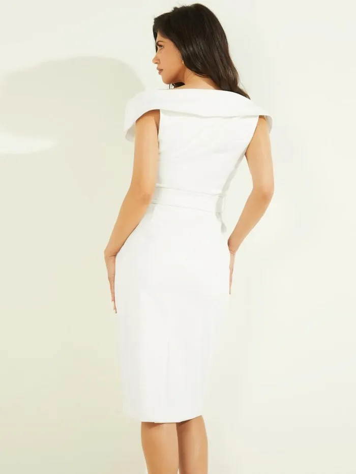 Women Audrey Portrait Neck Dress Pale Pearl Marciano Dresses Women Audrey Portrait Neck Dress Pale Pearl Marciano Dresses