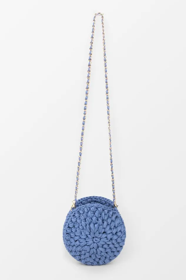 Women Bags Cupshe Bova Small Chain Braided Blue Shoulder Bag Blue