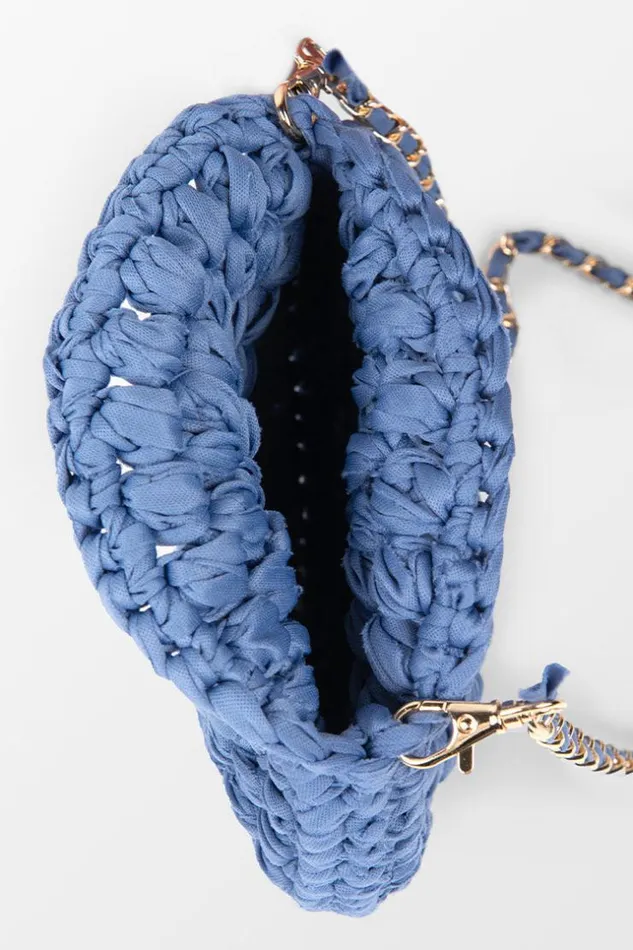 Women Bags Cupshe Bova Small Chain Braided Blue Shoulder Bag Blue