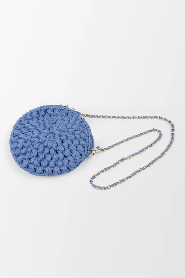 Women Bags Cupshe Bova Small Chain Braided Blue Shoulder Bag Blue