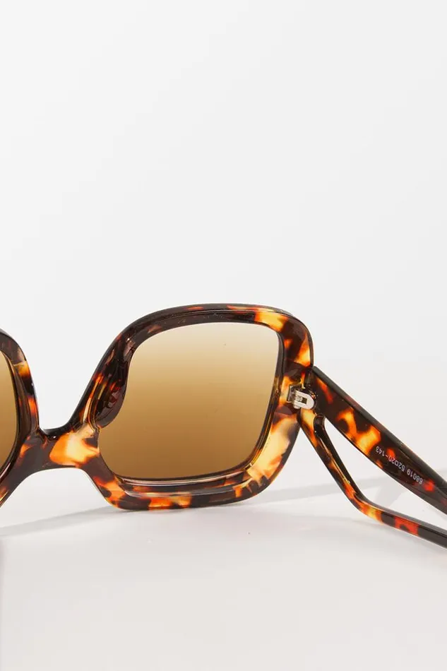 Women Bags Cupshe Fearne Leopard Oversized Retro Leopard Sunglass Multicolor