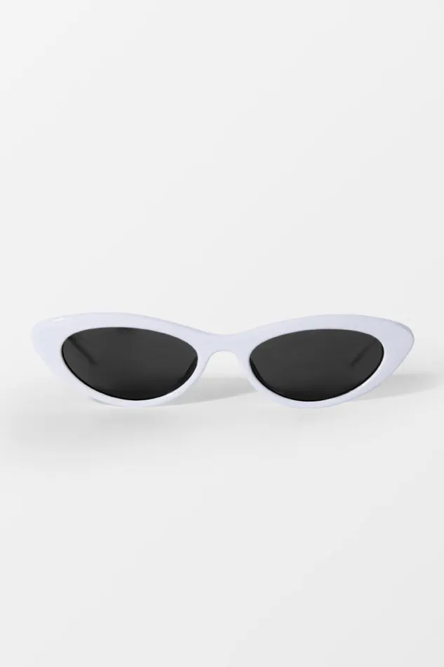 Women Bags Cupshe Fearne Silver Cat Eye Sunglass White