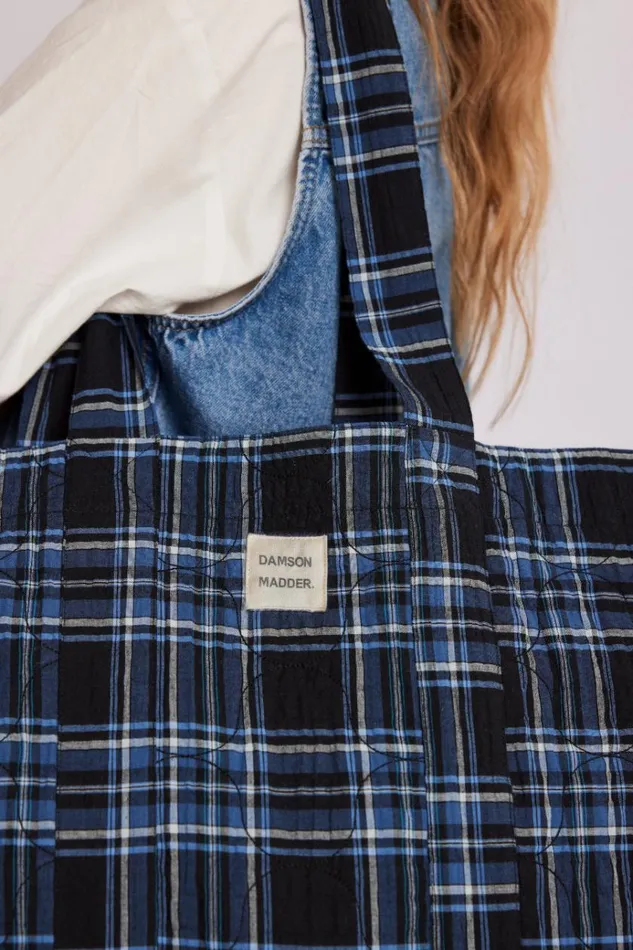 Women Bags Damson Madder Reversible Tote Bag 8211 Navy Check