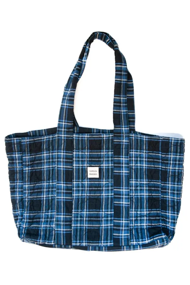 Women Bags Damson Madder Reversible Tote Bag 8211 Navy Check