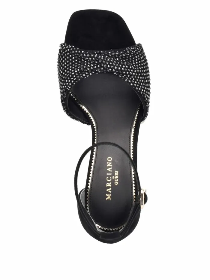Women Balie Rhinestone Sandal Black1 Marciano Shoes