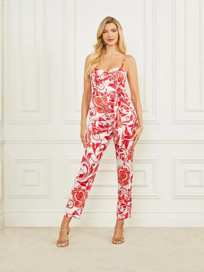 Women Batik Scroll Jumpsuit Batik Scroll Print Marciano Dresses