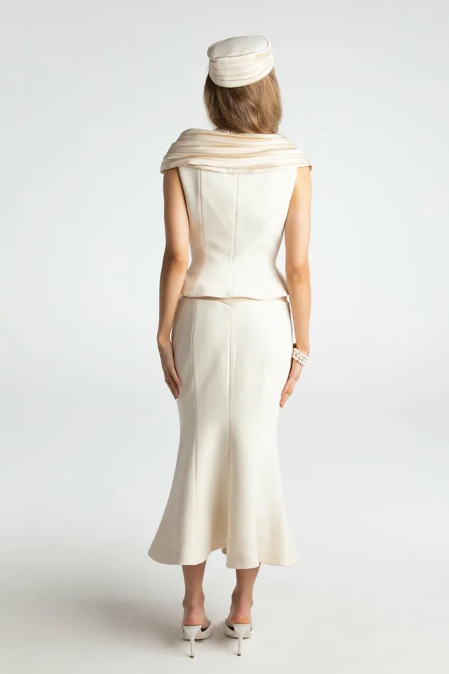 Women Belle Satin Skirt Beige Nana Jacqueline Skirts