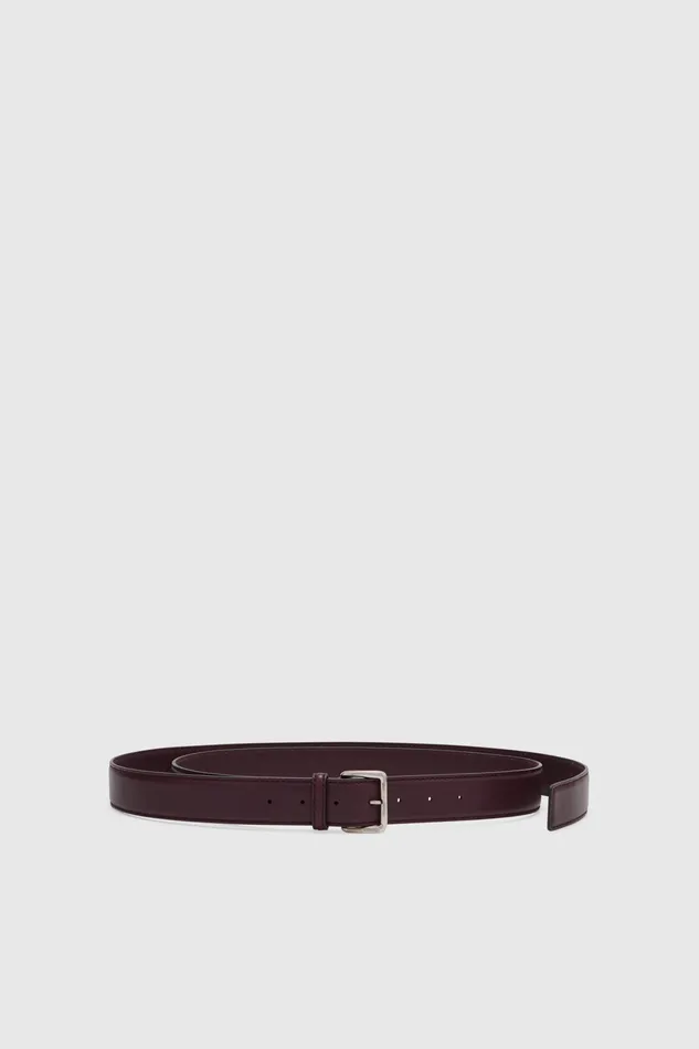 Women Belts Ermanno Scervino Smooth Calfskin Belt Bordeaux