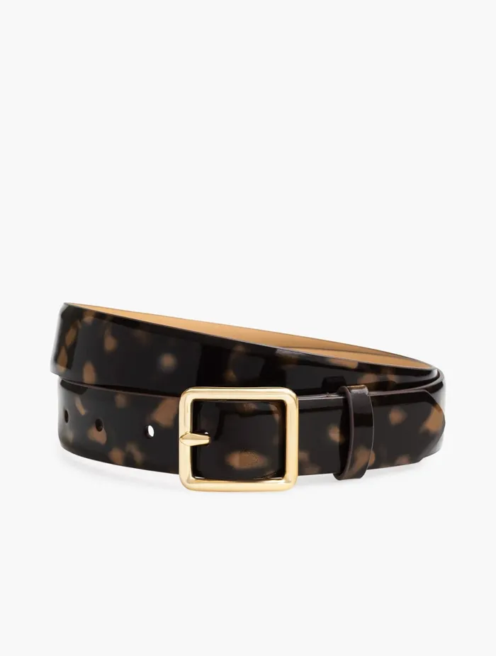 Women Belts Talbots Patent Leather Tortoise Belt Patent Tort