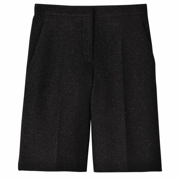 Women Bermuda Shorts Black Longchamp Trousers and Shorts