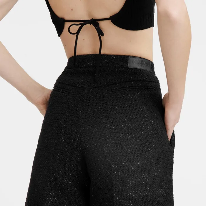 Women Bermuda Shorts Black Longchamp Trousers and Shorts