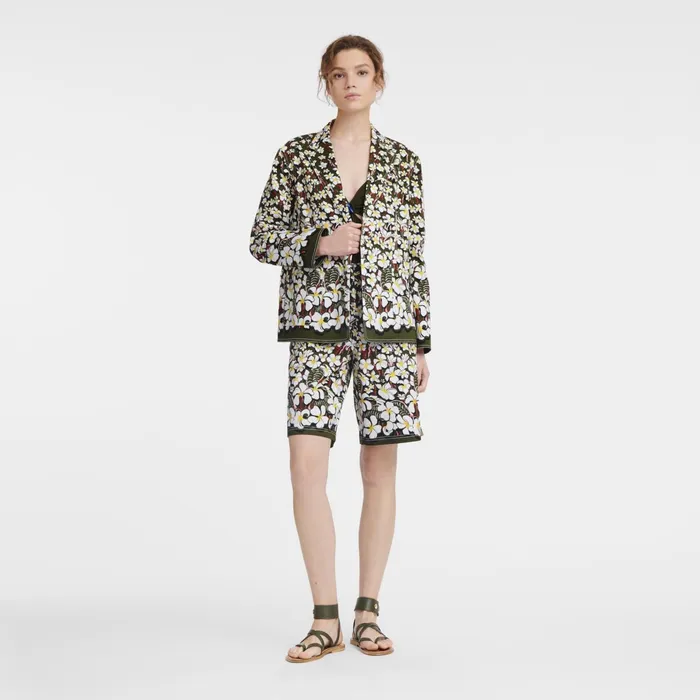 Women Bermuda Shorts Khaki Longchamp Trousers and Shorts