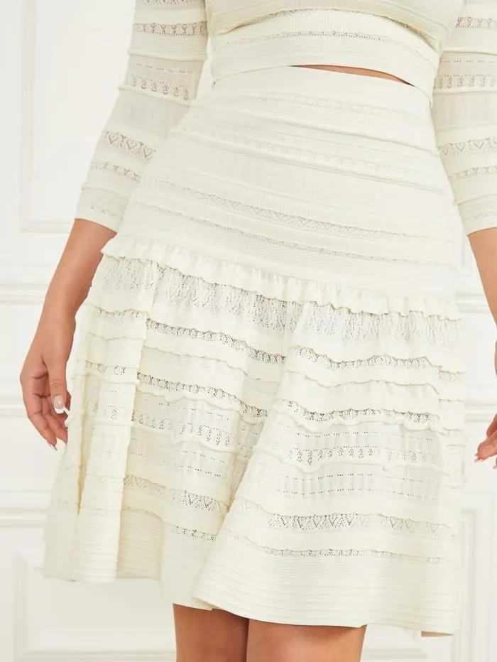 Women Bethany Sweater Skirt Pale Pearl Marciano Bottoms Women Bethany Sweater Skirt Pale Pearl Marciano Bottoms