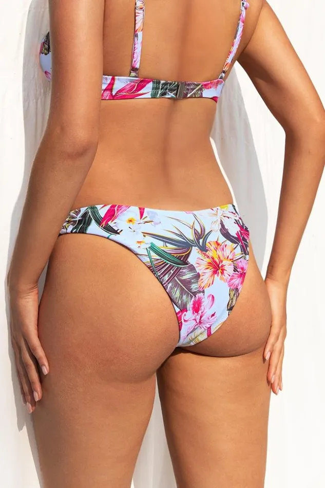 Women Bikini Bottoms Cupshe Amira Tropical Reversible Bikini Bottom Multicolor