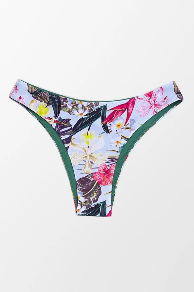 Women Bikini Bottoms Cupshe Amira Tropical Reversible Bikini Bottom Multicolor