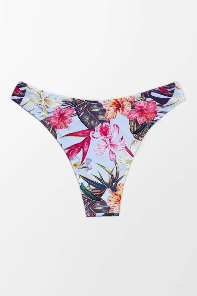 Women Bikini Bottoms Cupshe Amira Tropical Reversible Bikini Bottom Multicolor