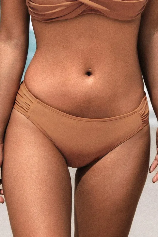 Women Bikini Bottoms Cupshe Brylee Low Waisted Bikini Bottom Orange