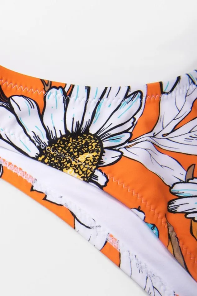 Women Bikini Bottoms Cupshe Daisy Tie Side Bikini Bottom Multicolor