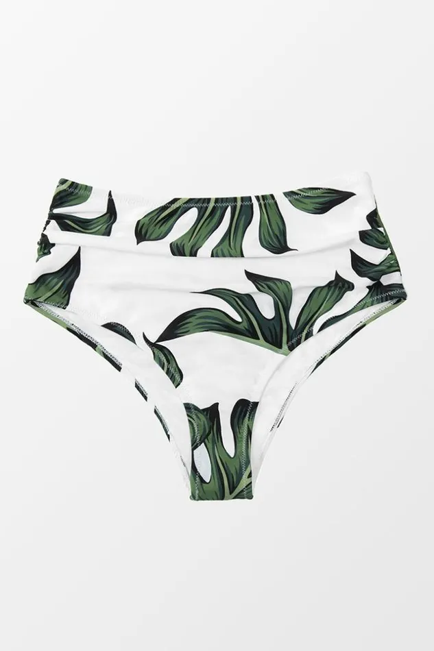 Women Bikini Bottoms Cupshe Elliott Tropical Bikini Bottom Green