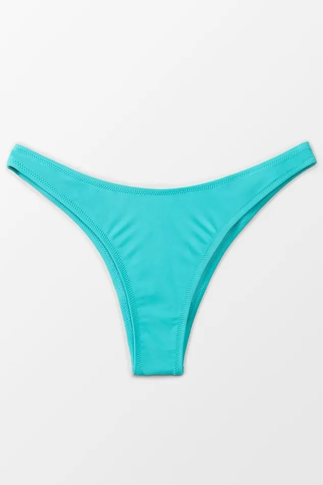 Women Bikini Bottoms Cupshe Mavis Low Waisted Bikini Bottom Blue
