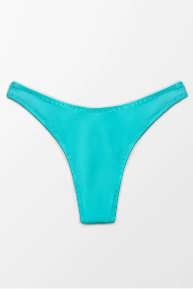 Women Bikini Bottoms Cupshe Mavis Low Waisted Bikini Bottom Blue