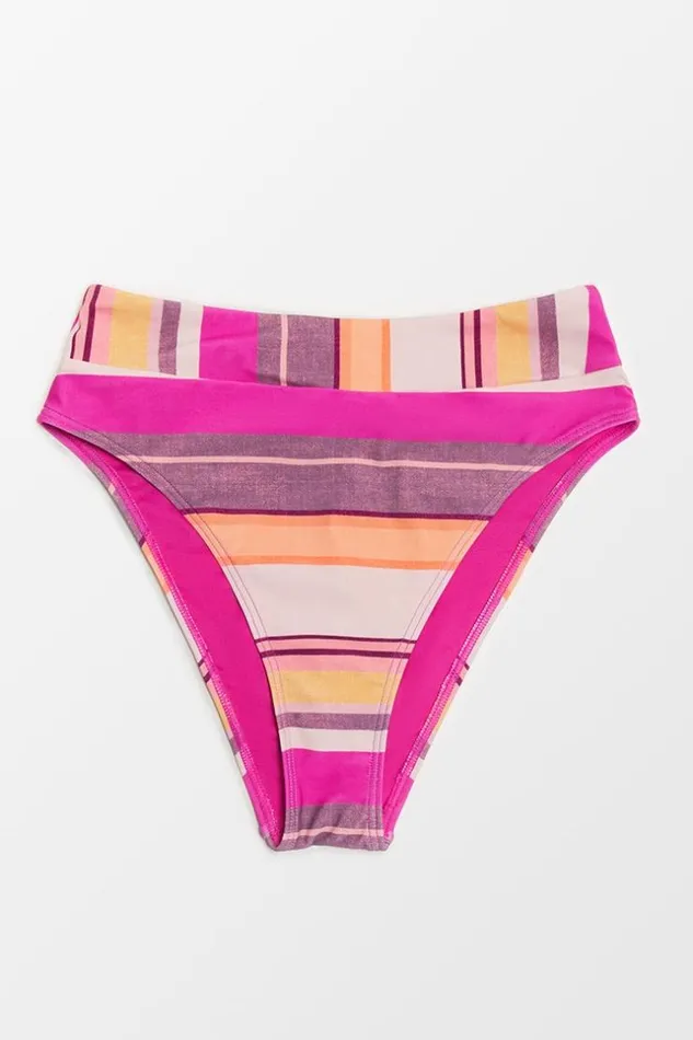 Women Bikini Bottoms Cupshe Nikita Striped Hipster Bikini Bottom Multicolor