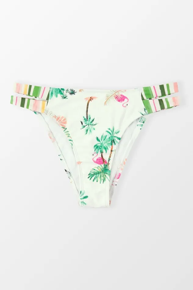 Women Bikini Bottoms Cupshe Palm Beach Strappy Hipster Bottom Multicolor