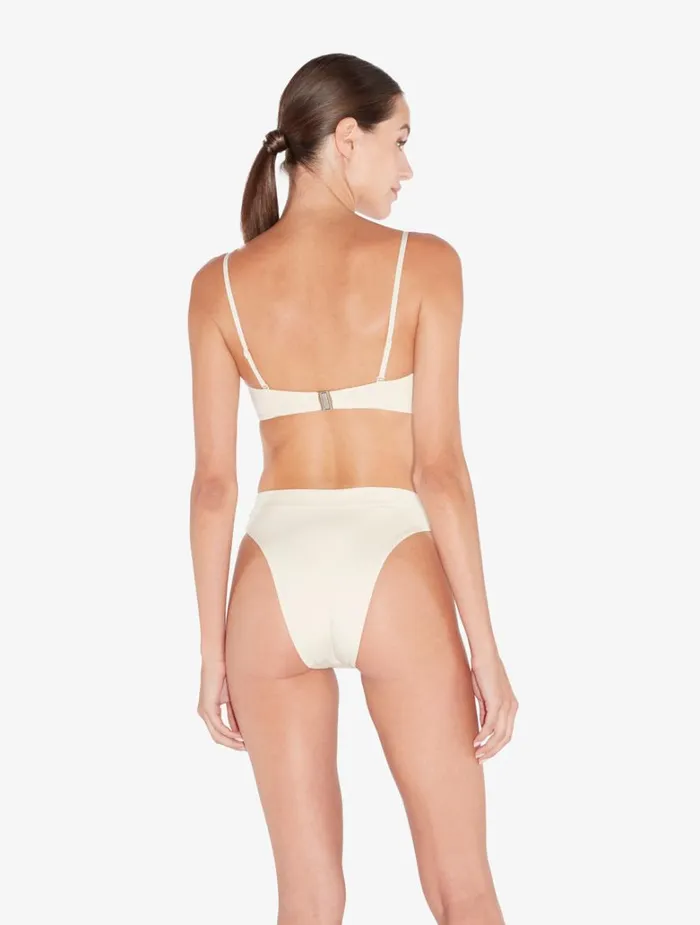 Women Bikinis La Perla Bandeau Bikini Top In Champagne With Beading