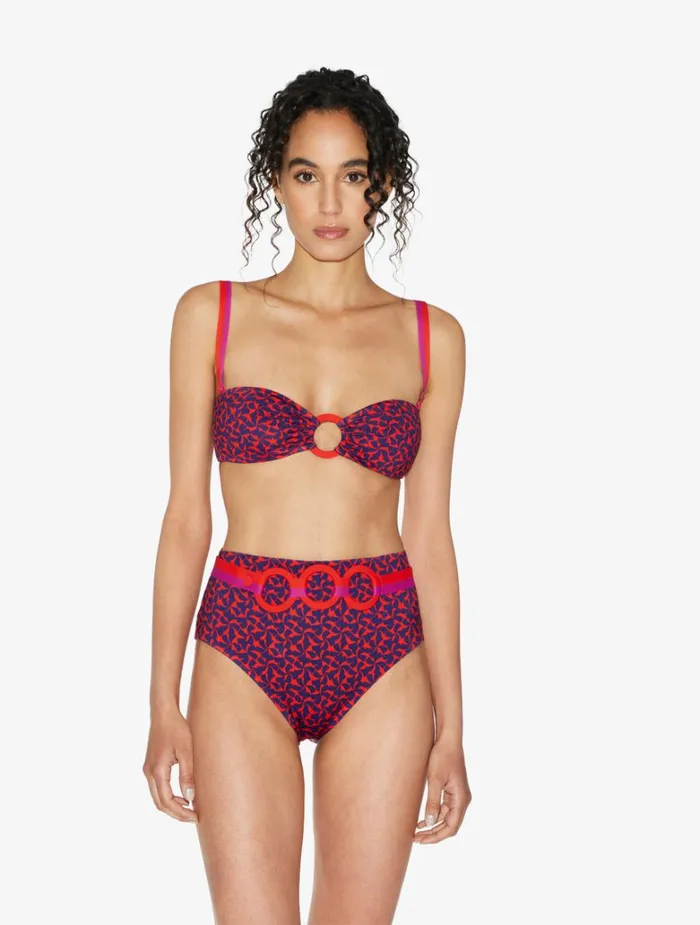 Women Bikinis La Perla Bandeau Bikini Top In Red And Blue