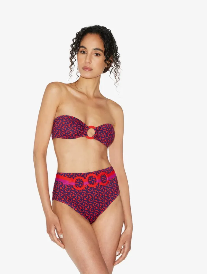 Women Bikinis La Perla Bandeau Bikini Top In Red And Blue