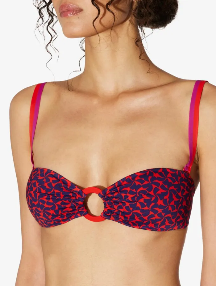 Women Bikinis La Perla Bandeau Bikini Top In Red And Blue