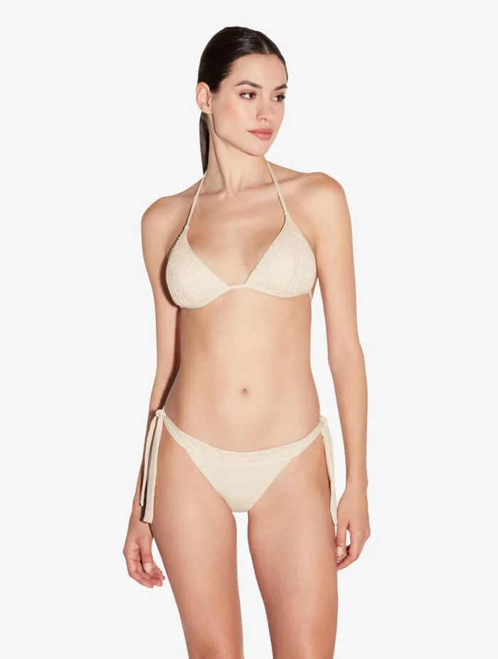 Women Bikinis La Perla Bikini Brief In Champagne With Beading