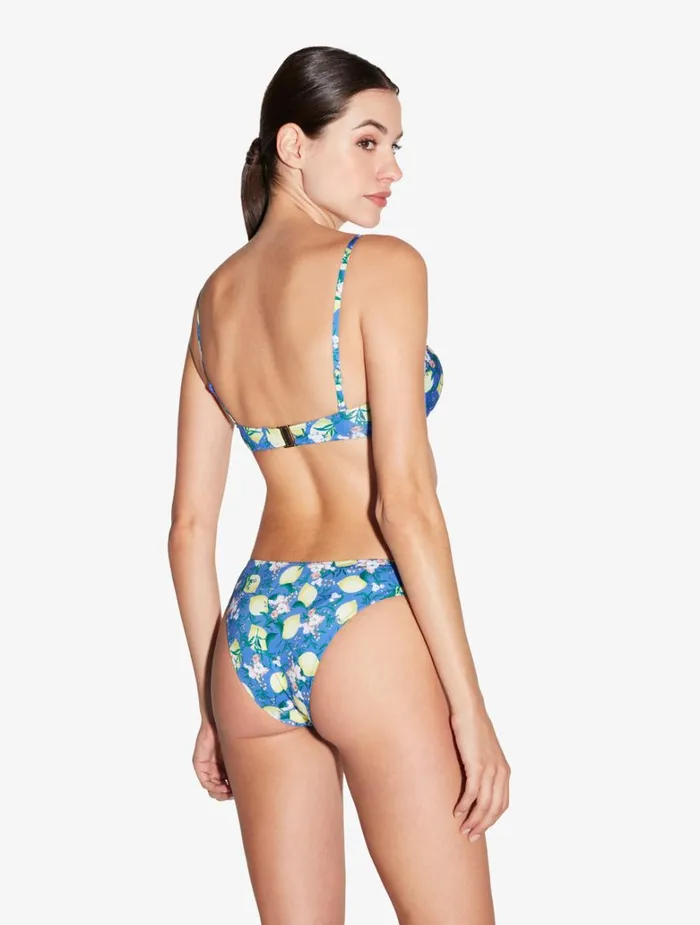 Women Bikinis La Perla Blue Printed Bandeau Bikini Top