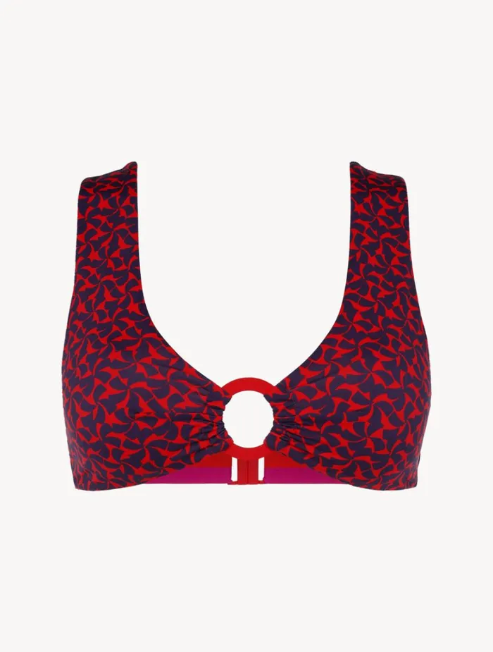Women Bikinis La Perla Bralette Bikini Top In Red And Blue