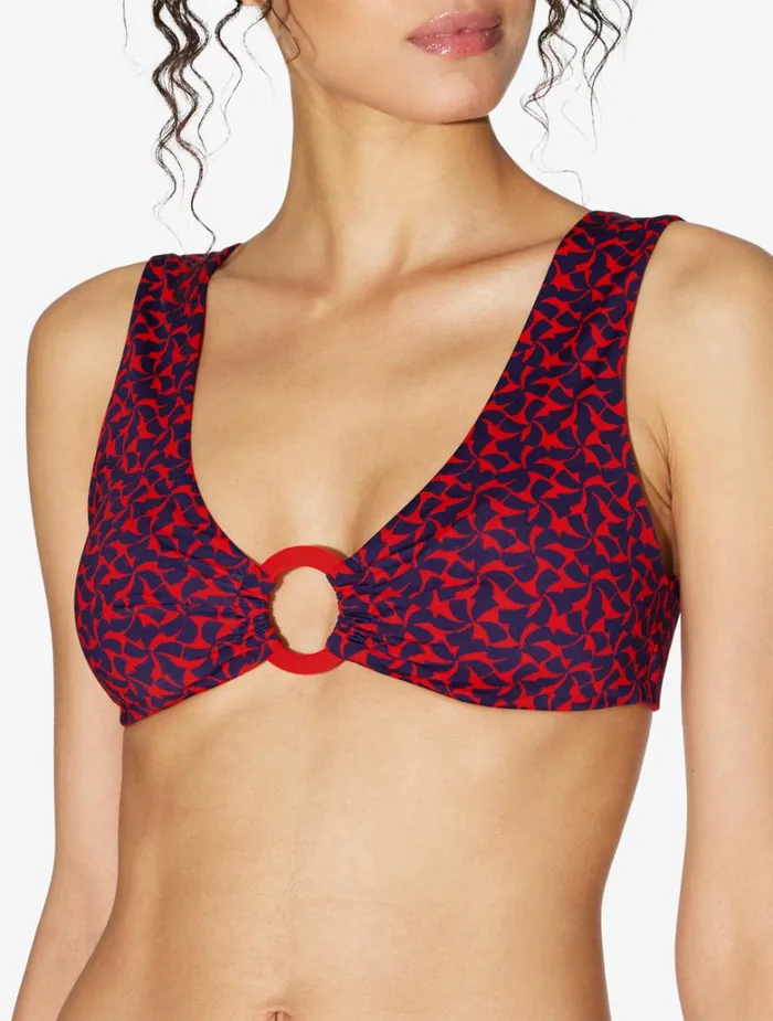 Women Bikinis La Perla Bralette Bikini Top In Red And Blue